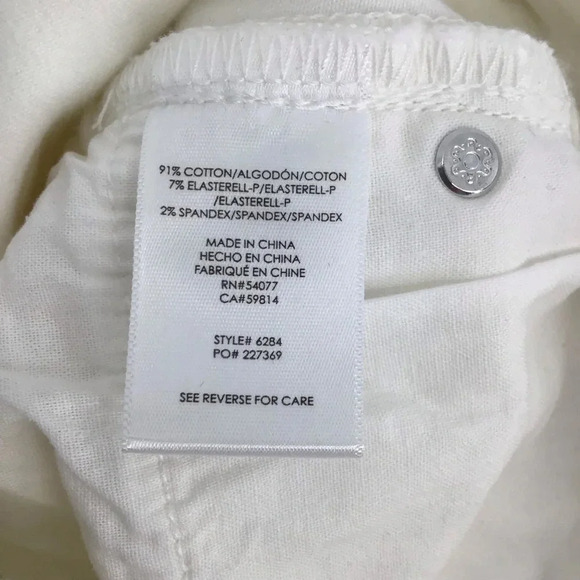 Cabi Women’s Button Fly Straight Leg Stretch Jean White 6284 Casual Size 2 - Picture 7 of 8